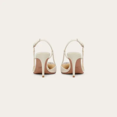 VALENTINO Calfskin heels with back trim (heel height 8cm)