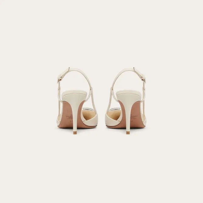 VALENTINO Calfskin heels with back trim (heel height 8cm)