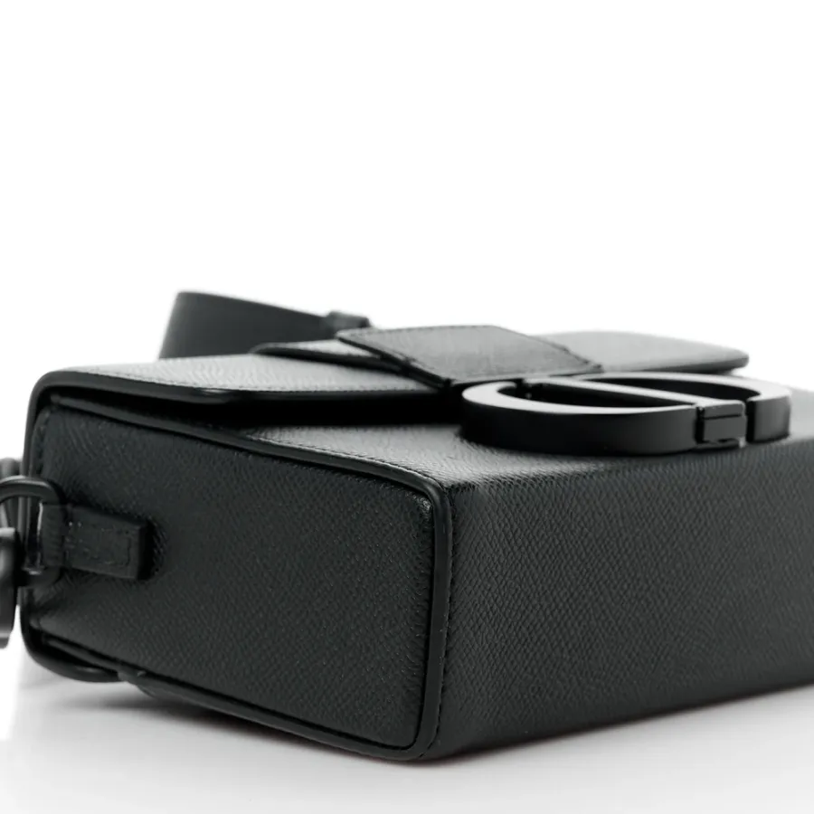 Dior Montaigne 30 Box Bag Black Ultra Matte Grained Calfskin Leather Matte Black Hardware