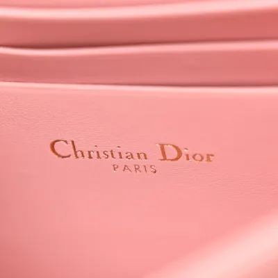 Dior Mini My Dior Top Handle Clutch Antique Pink Cannage Lambskin Leather Gold Hardware