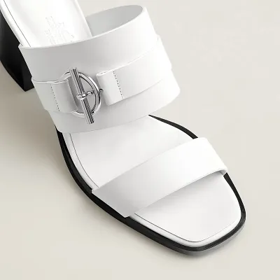 HERMES Kute Slippers High-heeled slippers white High Heels Sandal