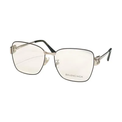 Balenciaga square frame glasses black gold/black silver/gold leopard/black/gun black/gold green/silver blue color transparent lens Size 57口17-140