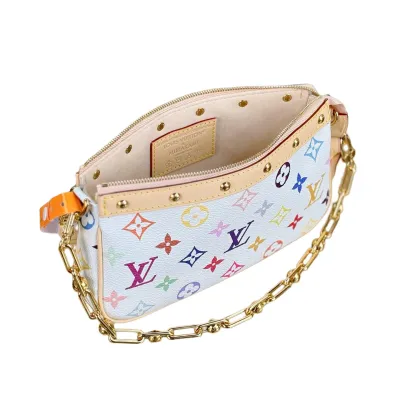Louis Vuitton x Murakami Takashi Pochette Accessoires Multicolor White/Black With Gold/Silver Hardware