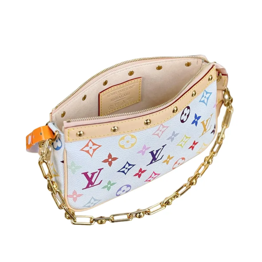 Louis Vuitton x Murakami Takashi Pochette Accessoires Multicolor White/Black With Gold/Silver Hardware