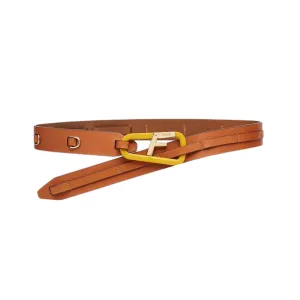 Fendi Women's irregular buckle Brown / Green / Black 30mm