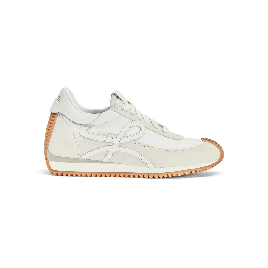 LOEWE White Nylon and cow leather Ballet Runn er 2.0 sneakers for women