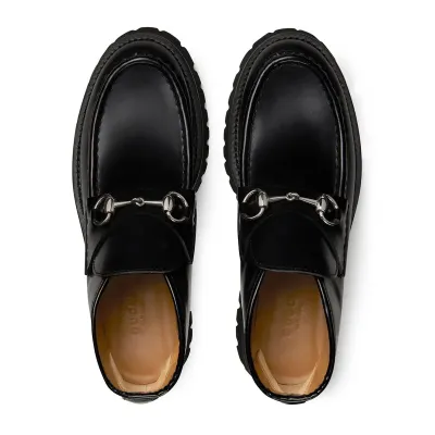 Gucci black horse collar ankle boots