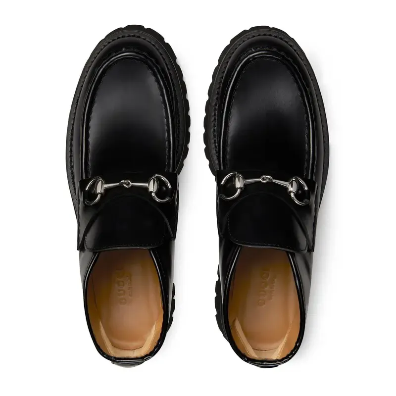 Gucci black horse collar ankle boots