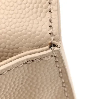 Saint Laurent Medium Kate Satchel Nude Powder Monogram Grain De Poudre Leather Gold Hardware