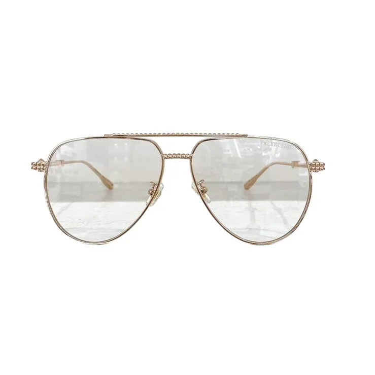 Valentino Pilot glasses rose gold/black gold/eggplant/gun black/green/gold/brown color Size 59口14-145