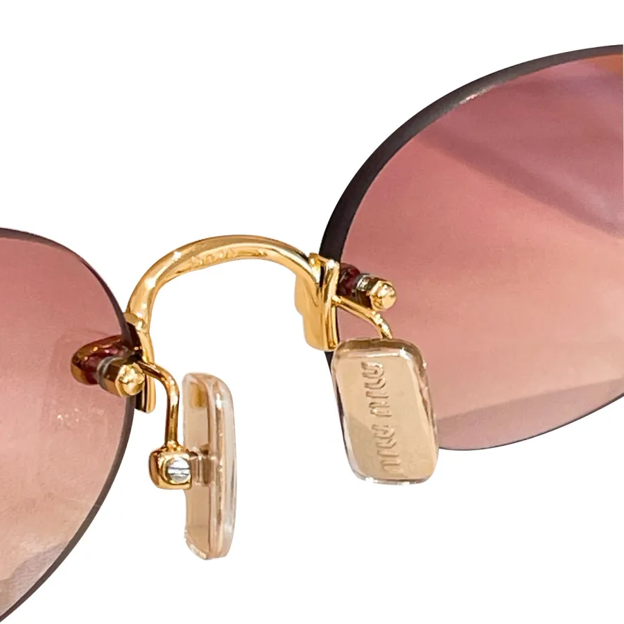 Miu Miu Oval glasses red/gold/silver color Size 51口20-140