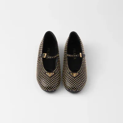 PRADA Naplak Flat Shoes black Ballet Shoes