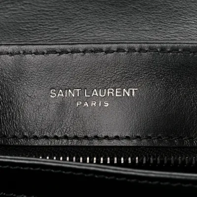 Saint Laurent Mini Loulou Crossbody Bag Black Y-Quilted Monochrome Monogram Calfskin Leather Incognito Hardware
