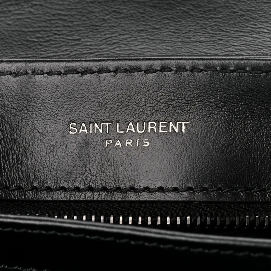 Saint Laurent Mini Loulou Crossbody Bag Black Y-Quilted Monochrome Monogram Calfskin Leather Incognito Hardware