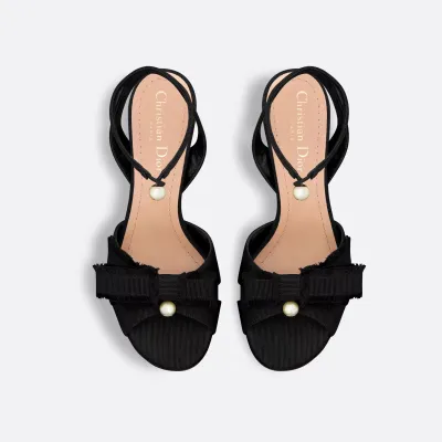 Dior black thin heel high-heeled sandals