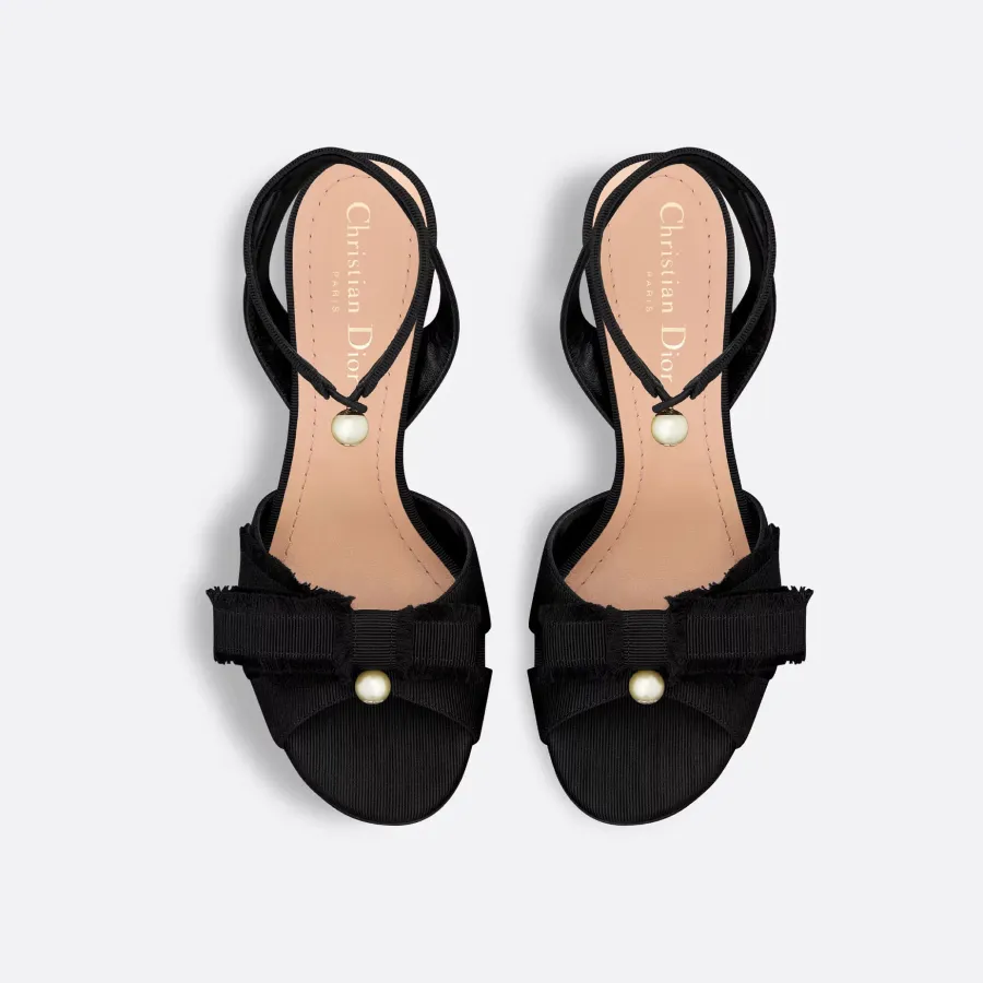 Dior black thin heel high-heeled sandals