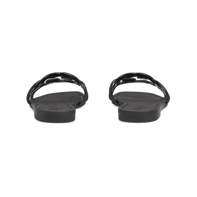 Gucci square head black flat bottom slippers