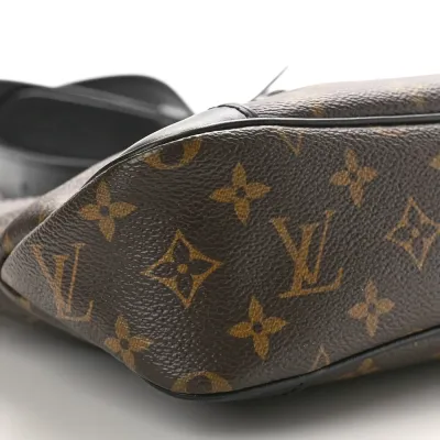 Louis Vuitton Odeon PM Black Monogram Canvas Brass Hardware