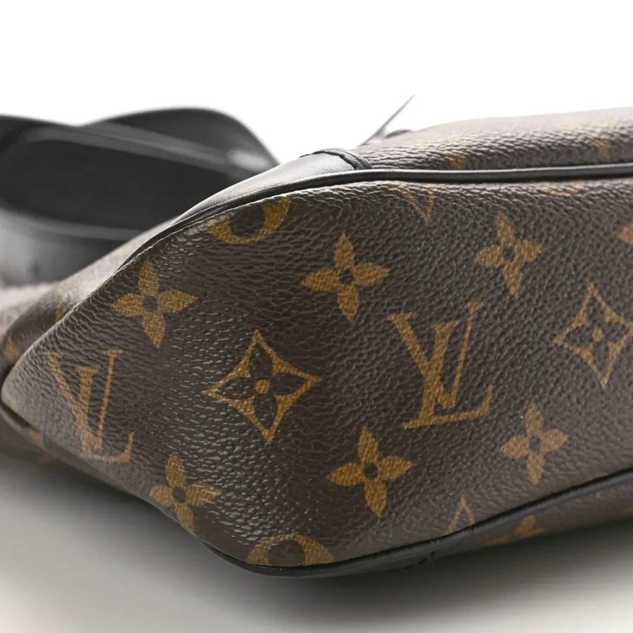 Louis Vuitton Odeon PM Black Monogram Canvas Brass Hardware