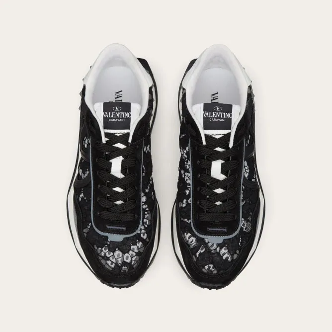 VALENTINO LACERUNNER  Women's lace and mesh sneakers