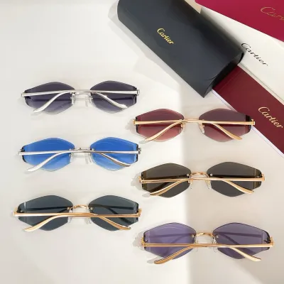Cartier glasses black/red/blue/eggplant/tawny/purple color Size 59口18-135