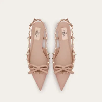 VALENTINO  Patent-leather lace-up flats