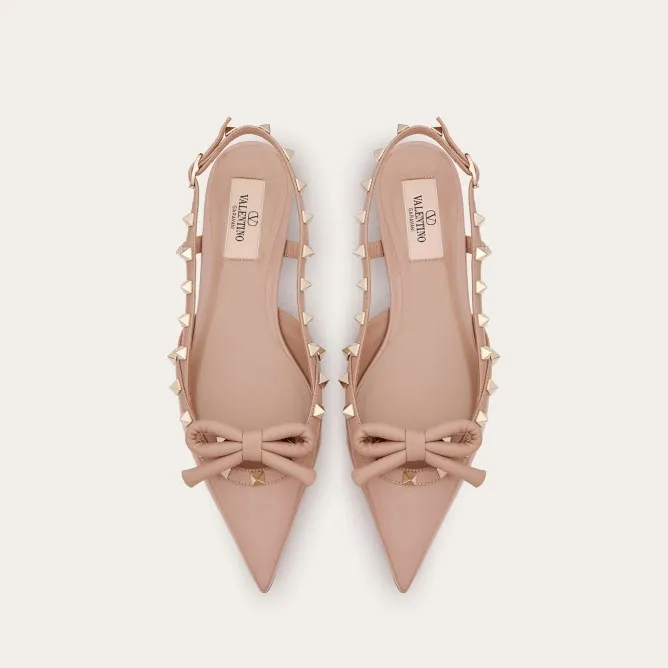 VALENTINO  Patent-leather lace-up flats