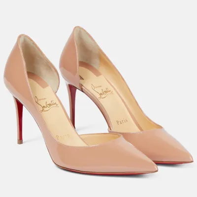 Christian Louboutin Nude patent heels