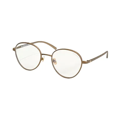 CHANEL round frame glasses Titanium color SIZE50口19-140
