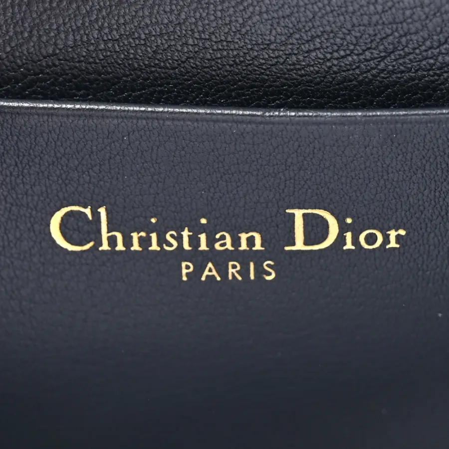 Dior Small Montaigne 30 Phone Holder With Chain Blue Oblique Canvas