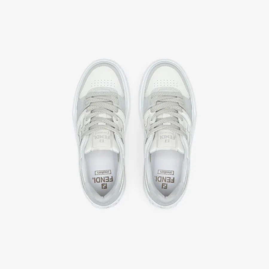 FENDI Grey leather platform shoes with low top Sneakers