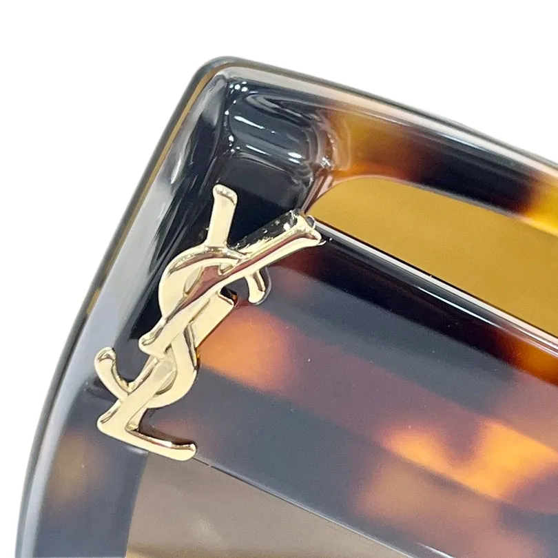 Saint Laurent square frame glasses leopard/khaki/black/black white color Size 144-0-145