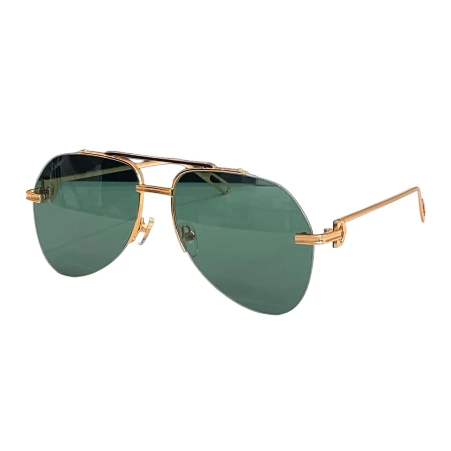 Cartier Pilot glasses black gold/black/brown/grey brown/eggplant/green color Size 59口18-135