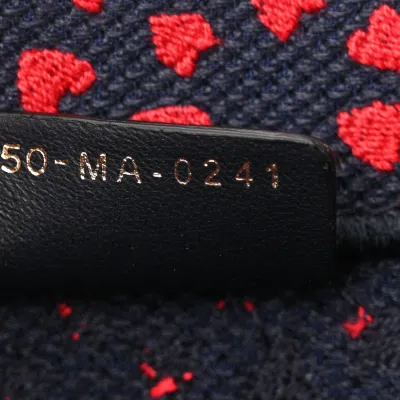 Dior Medium Book Tote Red Multicolor Pop Heart I Love Paris Embroidered Canvas