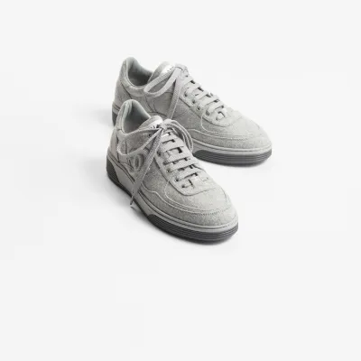 Light grey wool with mixed fibre Chanel Sneakers