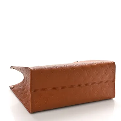 Louis Vuitton Neverfull MM Cognac Giant Monogram Empreinte Leather