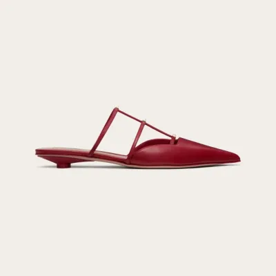 VALENTINO Calfskin micro-heeled Muller shoes (heel 2 cm high)