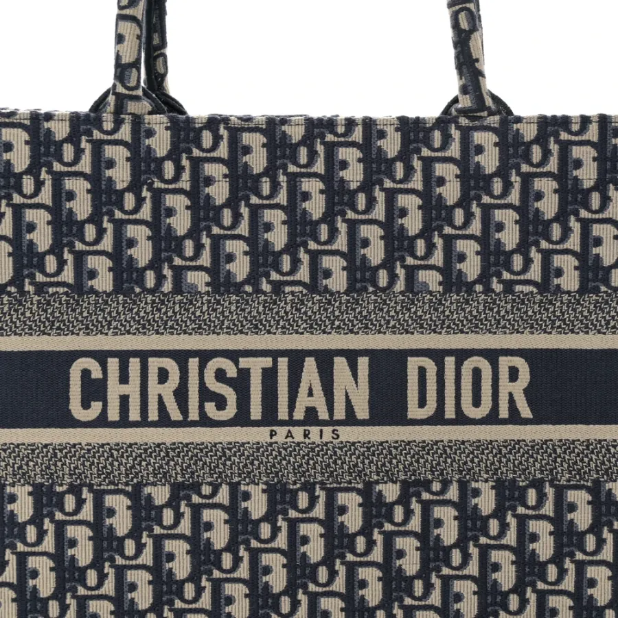Dior Medium Book Tote Blue Multicolor Oblique Canvas