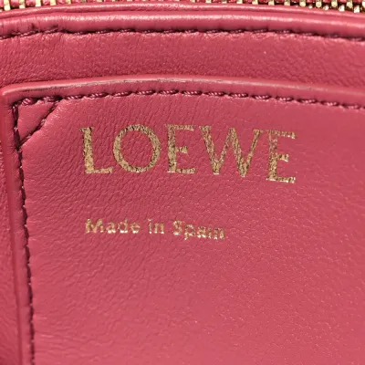 Loewe Goya Puffer Bag Medium Plumrose Lambskin Leather Gold Hardware