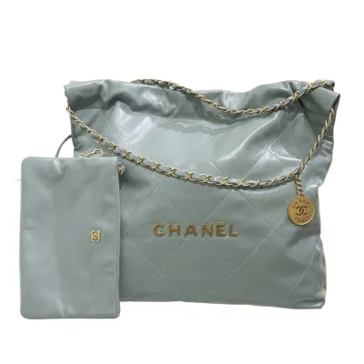 Chanel 22bags Wine Red / Mint green Shoulder Bags