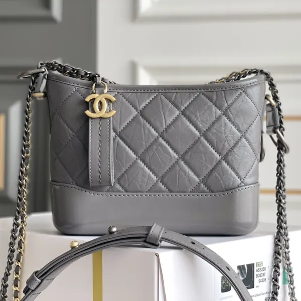 Chanel Grey Bag Quilted Calfskin Leather Shoulder Bags Crossbody Bags - Image 2
