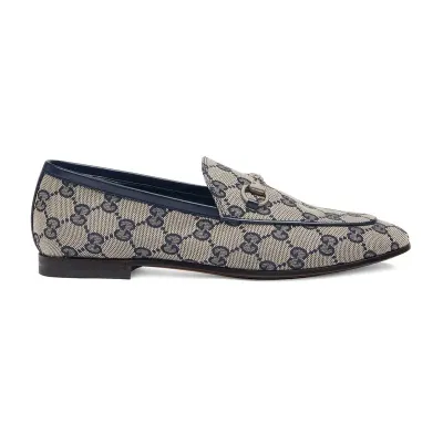 Gucci grey print print loafers