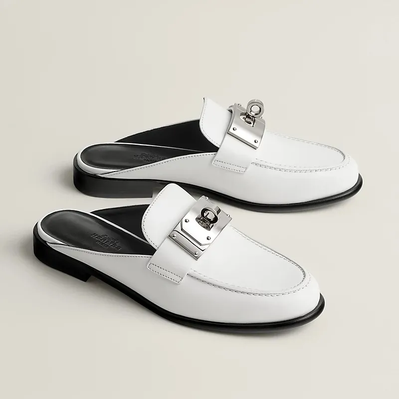 HERMES Iota Mule white Slippers