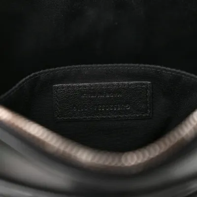 Saint Laurent Medium Lou Camera Bag Black Monogram Calfskin Matelasse Leather Silver Hardware