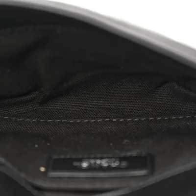 Chanel CC Uniform Flap Belt Bag Small Black Quilted Calfskin Leather Silver Hardware