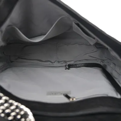 Chanel Chain Around Flap Maxi Black Quilted Washed Lambskin Leather Silver Hardware