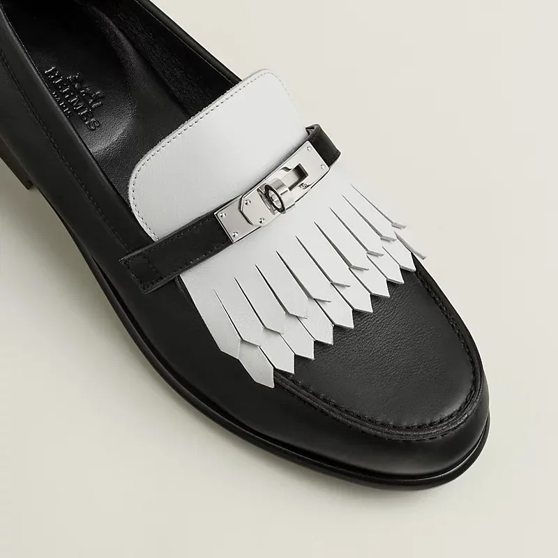 HERMES Destin Black Loafers