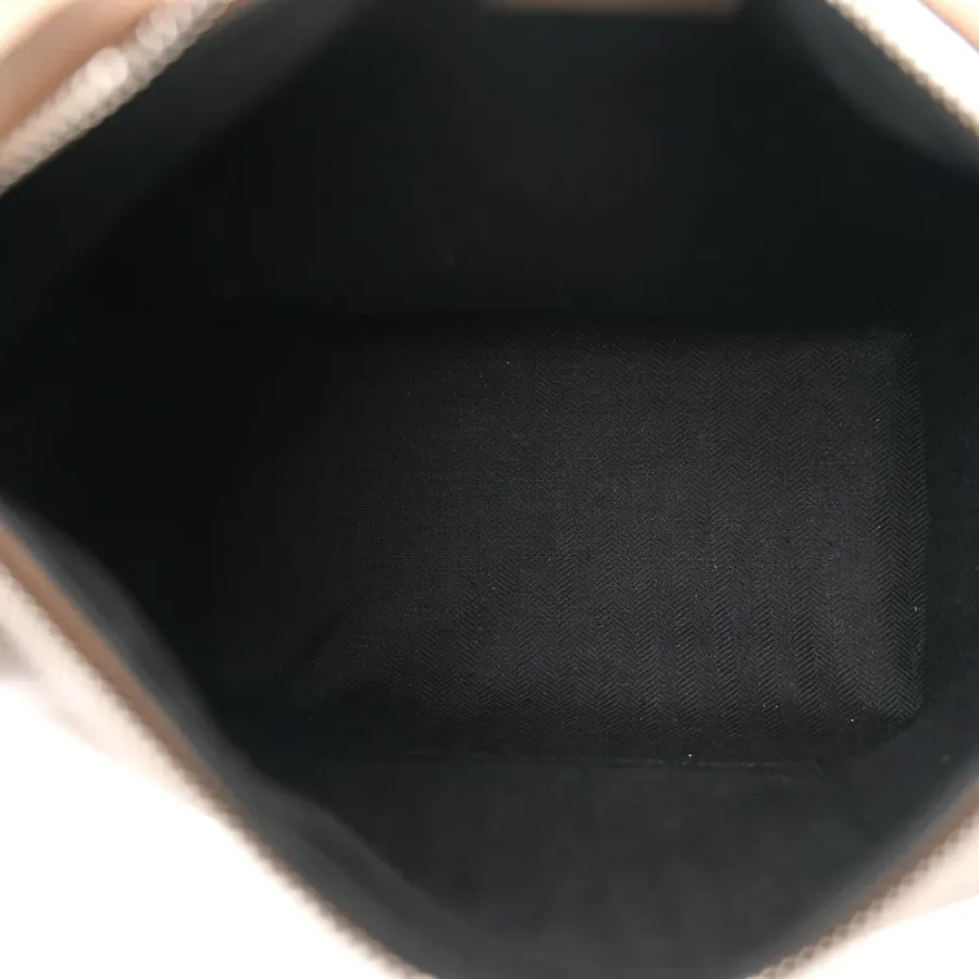 Loewe Cubi Crossbody Bag Small Winter Brown Jacquard Supple Smooth Calfskin Leather