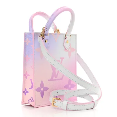 Louis Vuitton Spring in the City Petit Sac Plat PM Sunrise Pastel Giant Monogram Canvas
