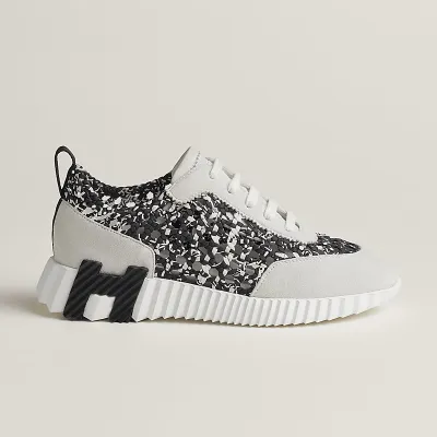 HERMES Grey Sneakers Bouncing Sports Shoes